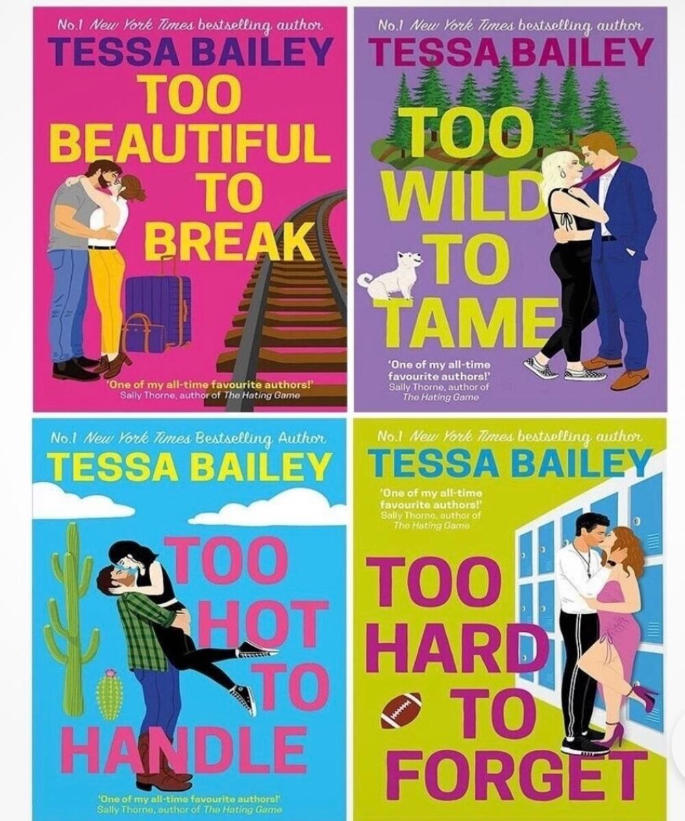 Tessa Bailey 4 Books Collection Set Too Wild to Tame, Hot to Handle, Paperback